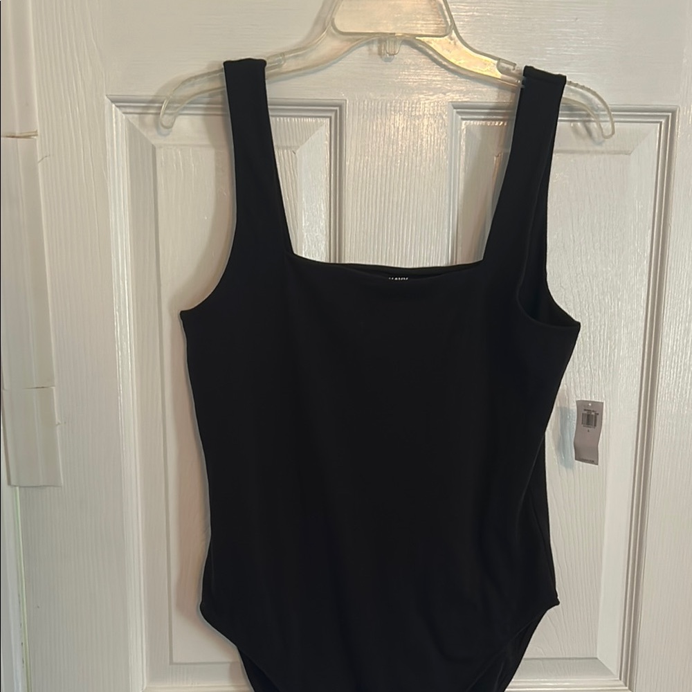Old Navy Black Sleeveless Fitted Bodysuit